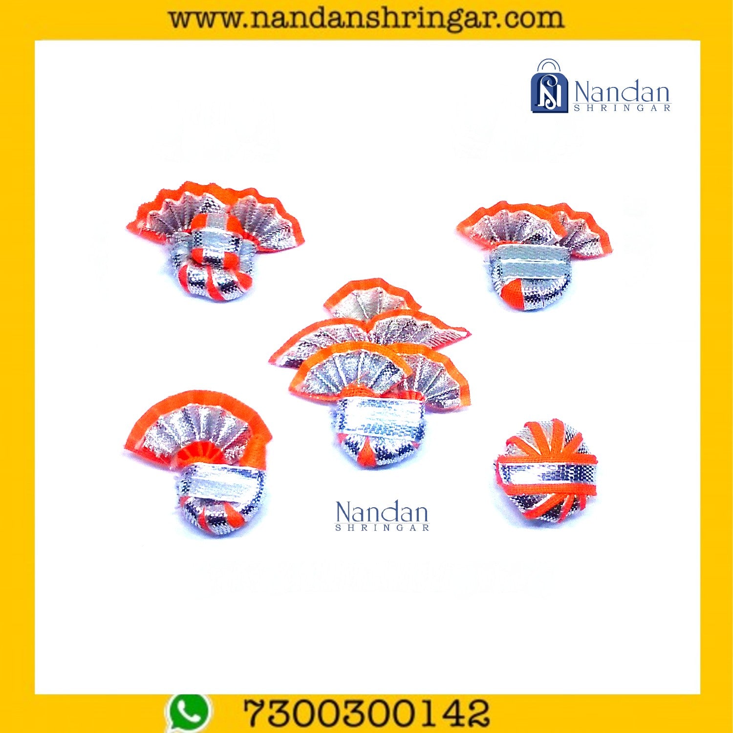 Silver Zari Paag Set - Kesari (Pack of 5) - nandanshringar