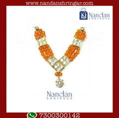 Kunjari Haar - Orange (Silver)