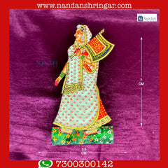 White Gopi Pankha pair by Nandanshringars, showcasing intricate design and craftsmanship. Ideal for festive occasions.