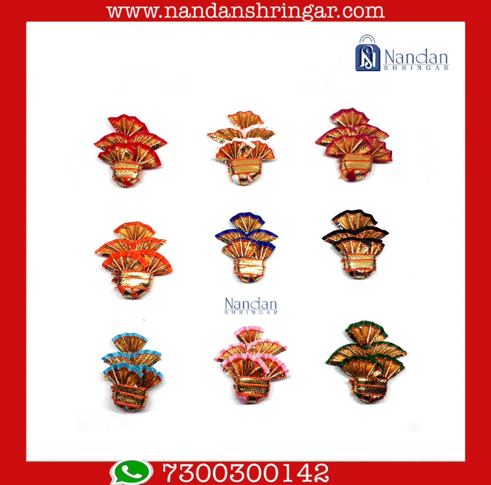 Utsav Zari Paag -  Small - Various Colors (Pack of 10) - nandanshringar