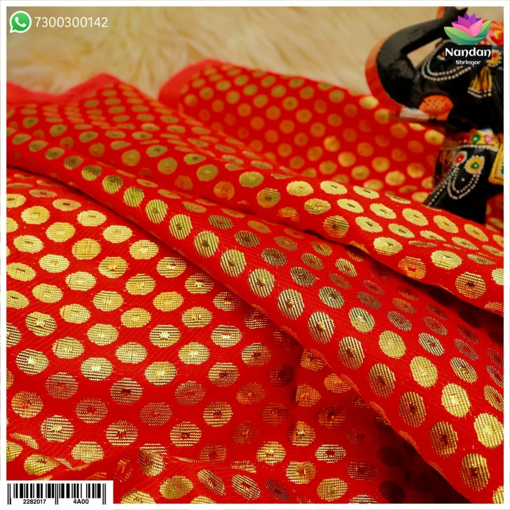 Zari Chap Vastra - Kesri [ Design 2 ]